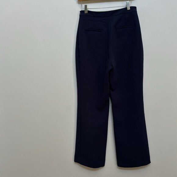 Aritzia Babaton Navy Blue Straight Leg kick Flare Pants Size 6 - Picture 6 of 12